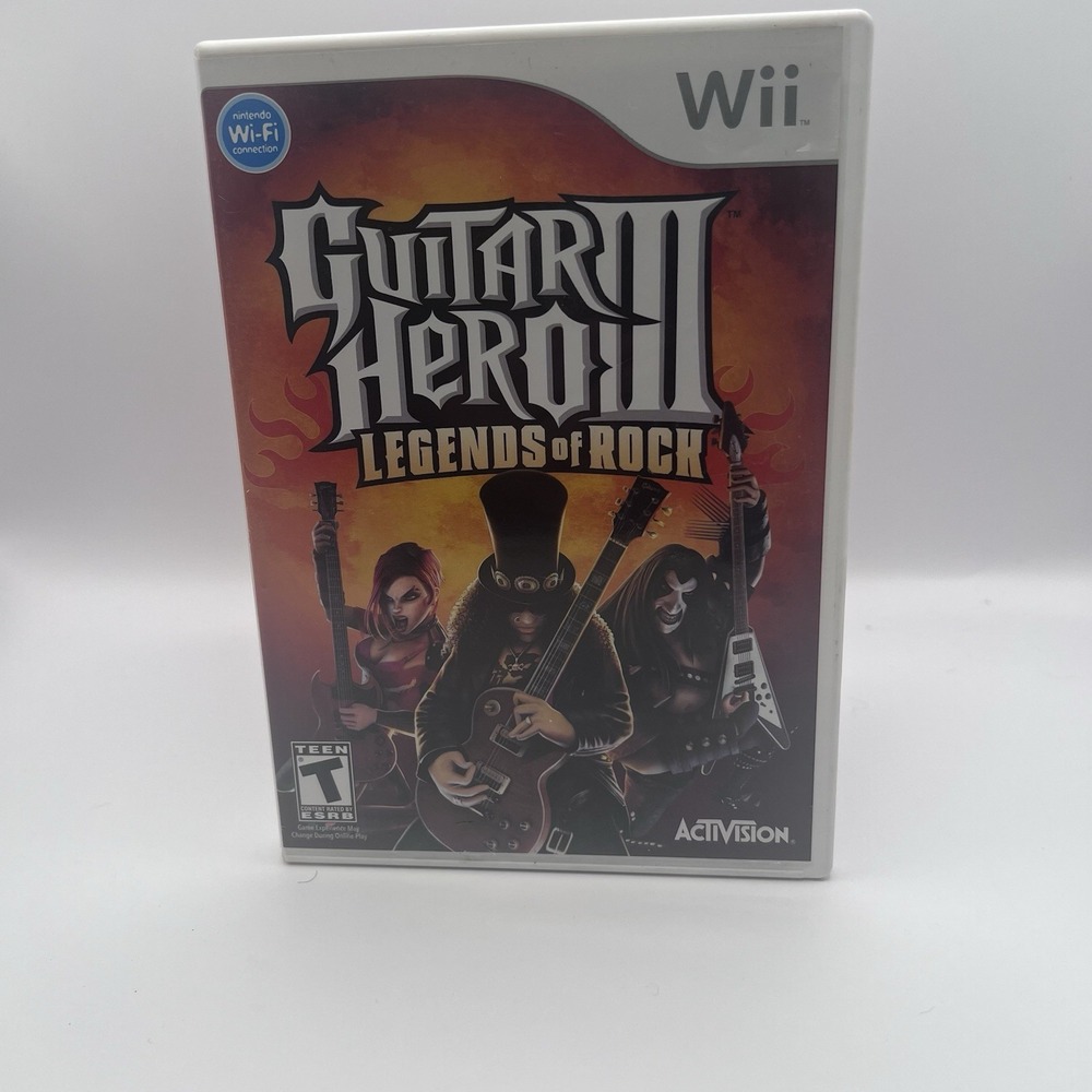 Guitar Hero III Legends of Rock Nintendo Wii Activision 95517 Music Game CIB
